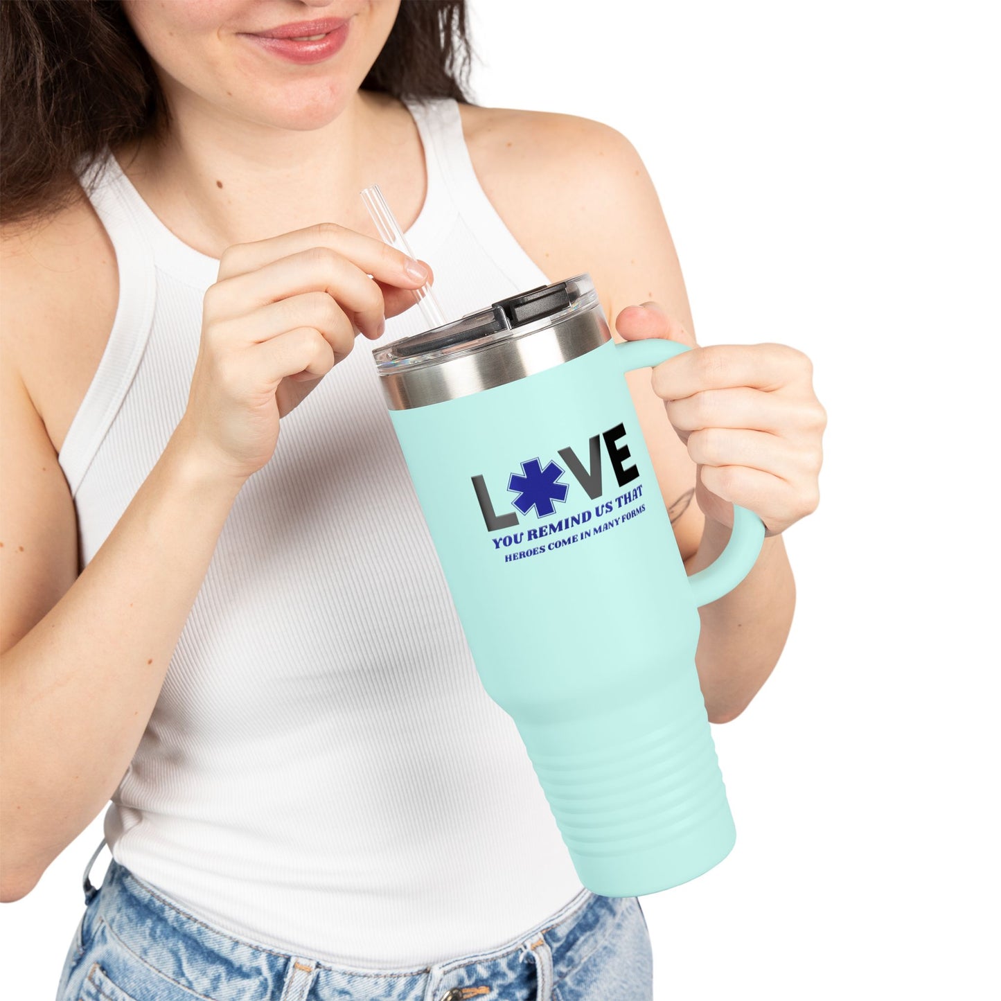 EMS Insulated Travel Mug, 40oz - You remind us that heroes come in many forms