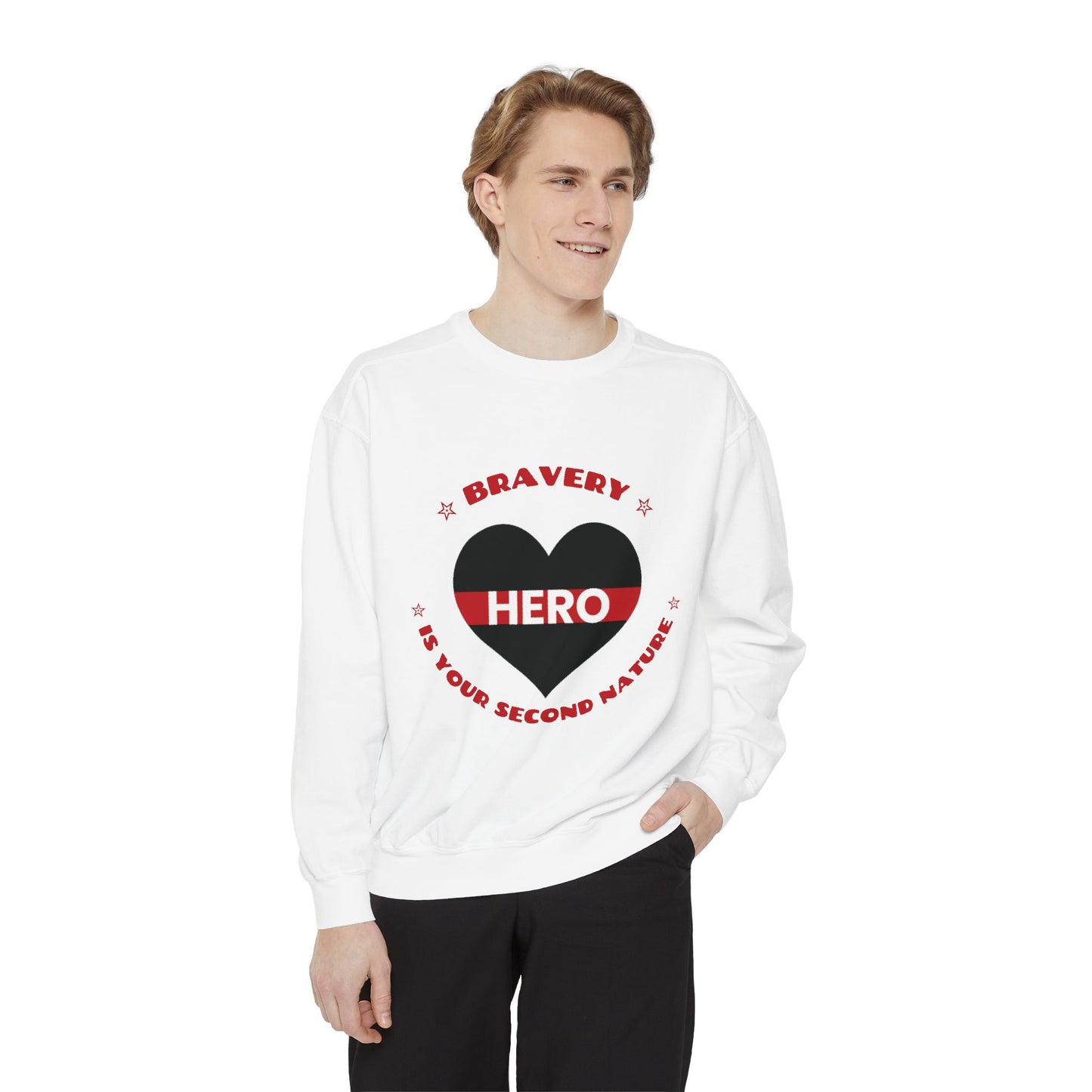 Firefighter Unisex Garment-Dyed Sweatshirt – Bravery is your second nature