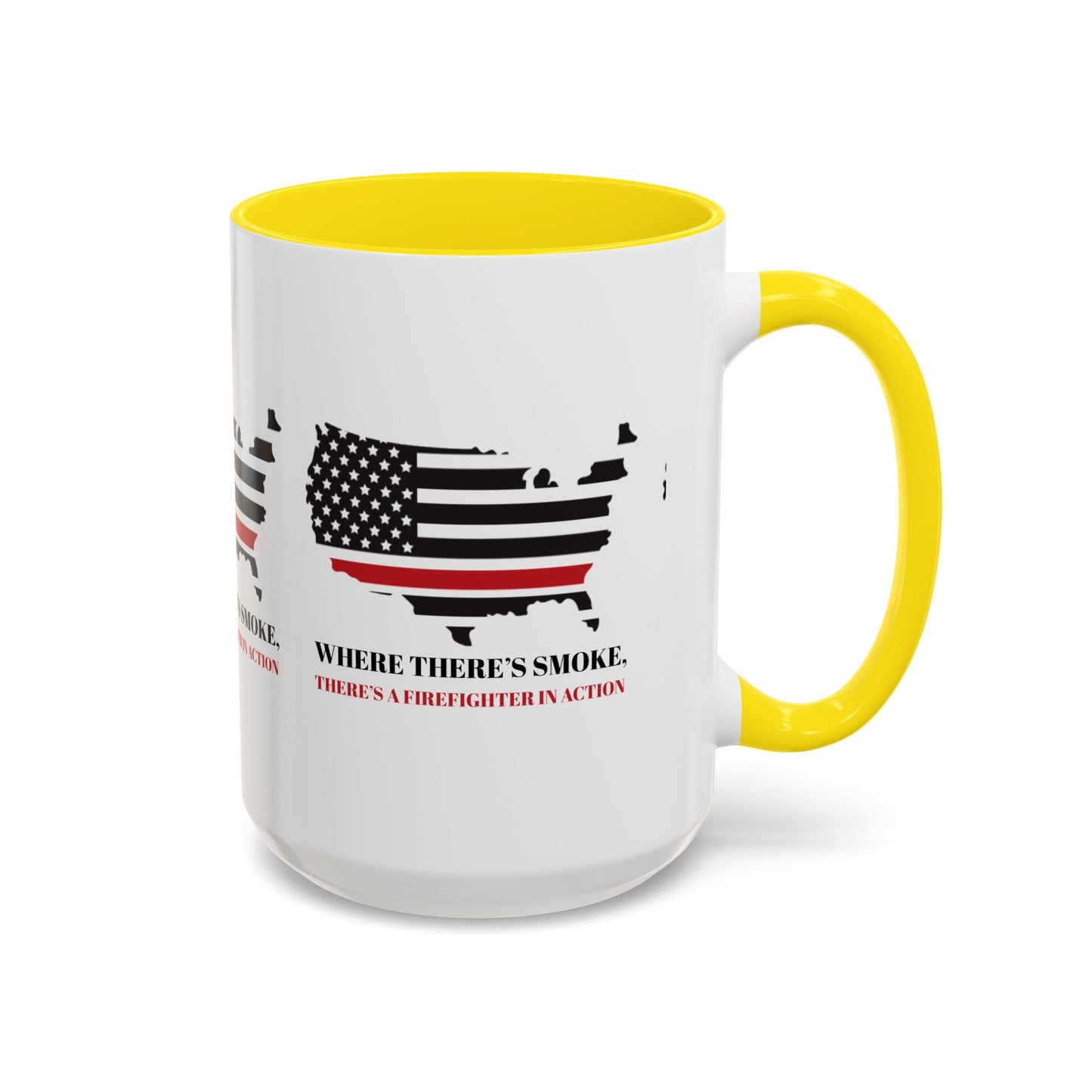 Firefighter Accent Coffee Mug – Where there’s smoke, there’s a firefighter in action
