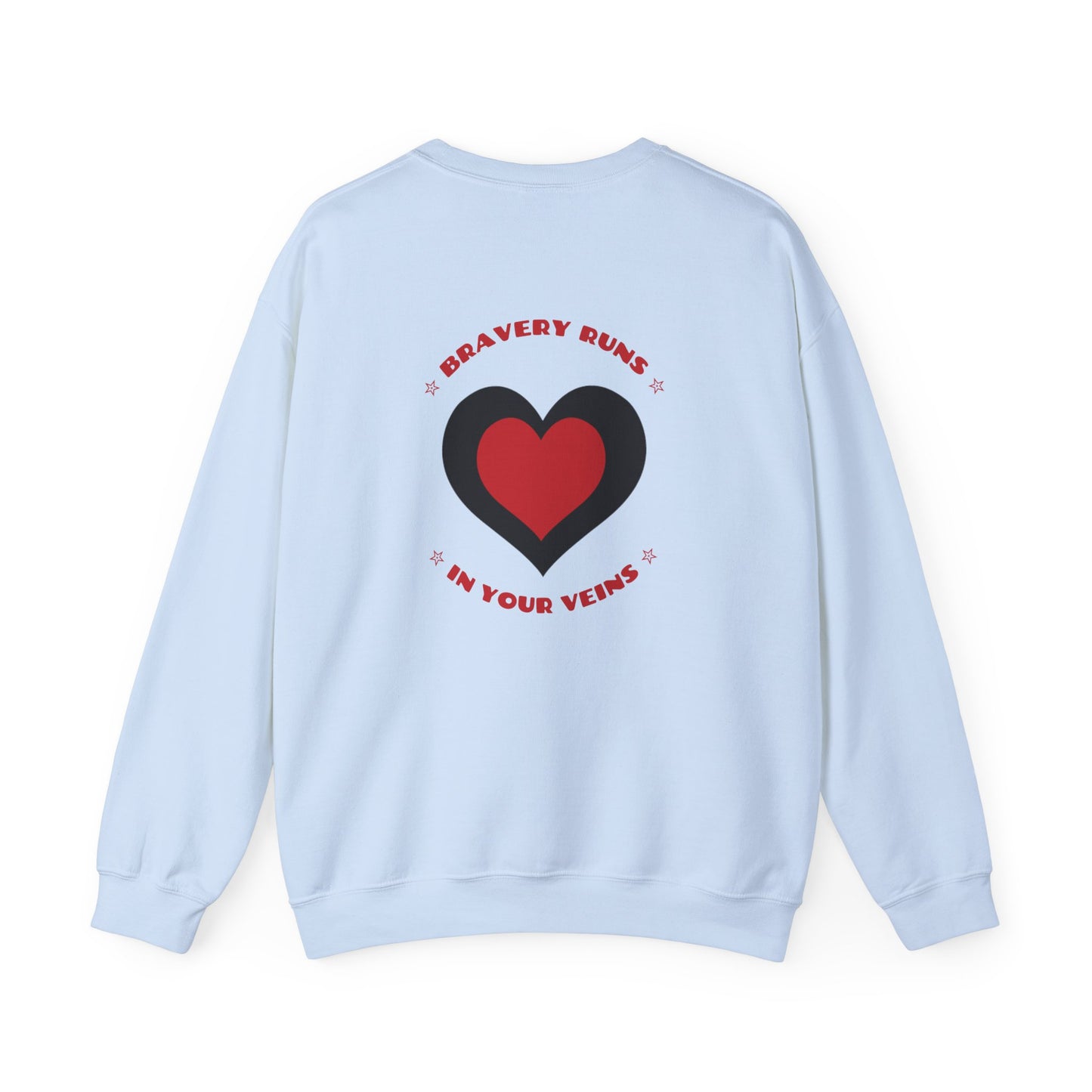 Firefighter Unisex Heavy Blend Crewneck Sweatshirt – Bravery runs in your veins