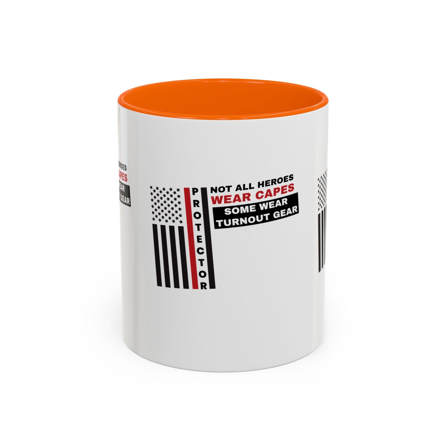 Firefighter Accent Coffee Mug – Not all heroes wear capes—some wear turnout gear