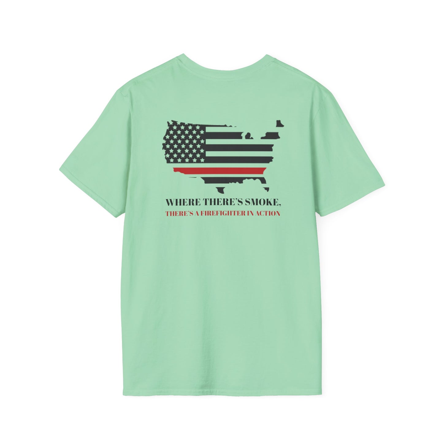 Firefighter Softstyle T-Shirt – Where there’s smoke, there’s a firefighter in action