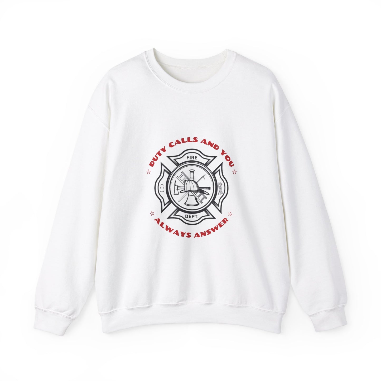 Firefighter Unisex Heavy Blend Crewneck Sweatshirt – Duty calls, and you always answer
