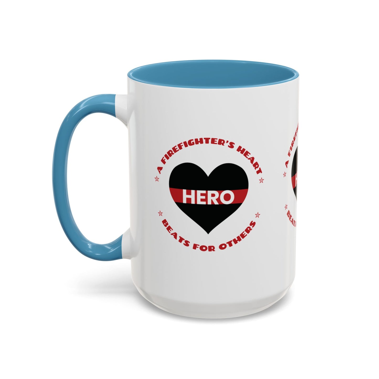 Firefighter Accent Coffee Mug – A firefighter’s heart beats for others