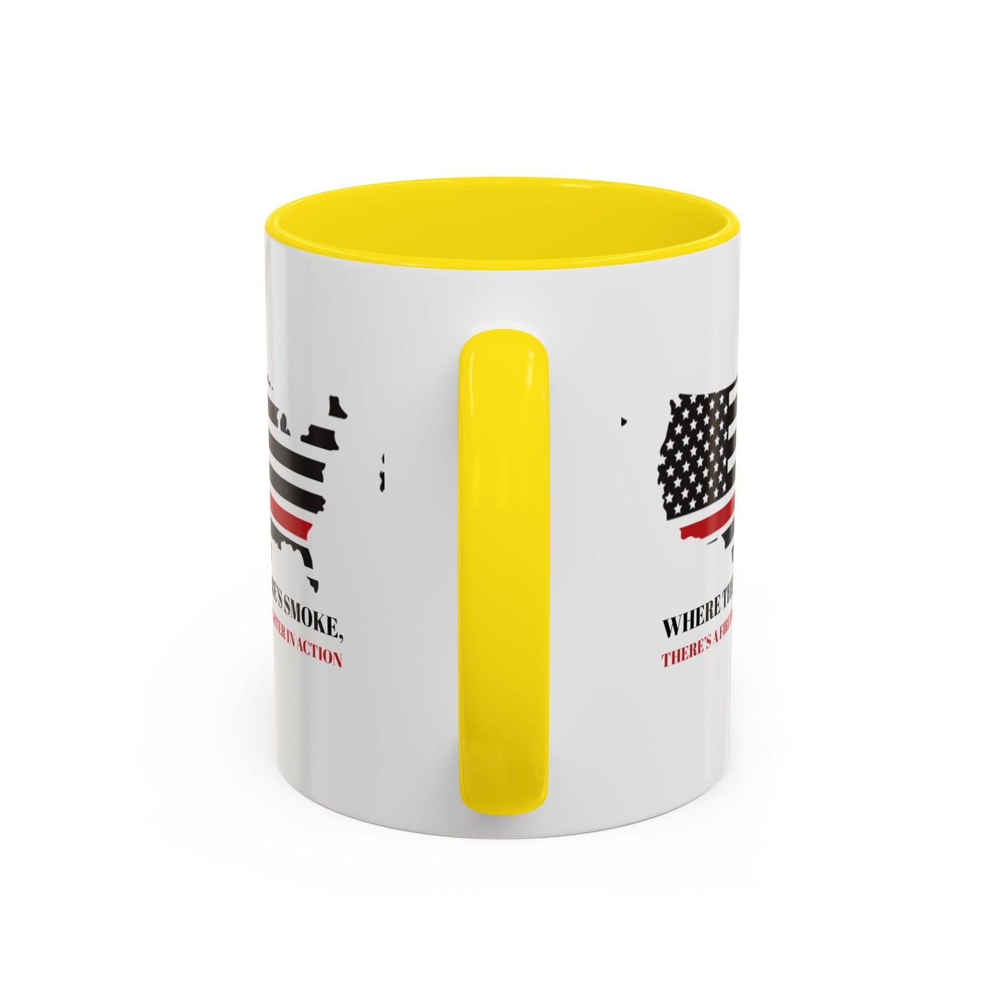 Firefighter Accent Coffee Mug – Where there’s smoke, there’s a firefighter in action