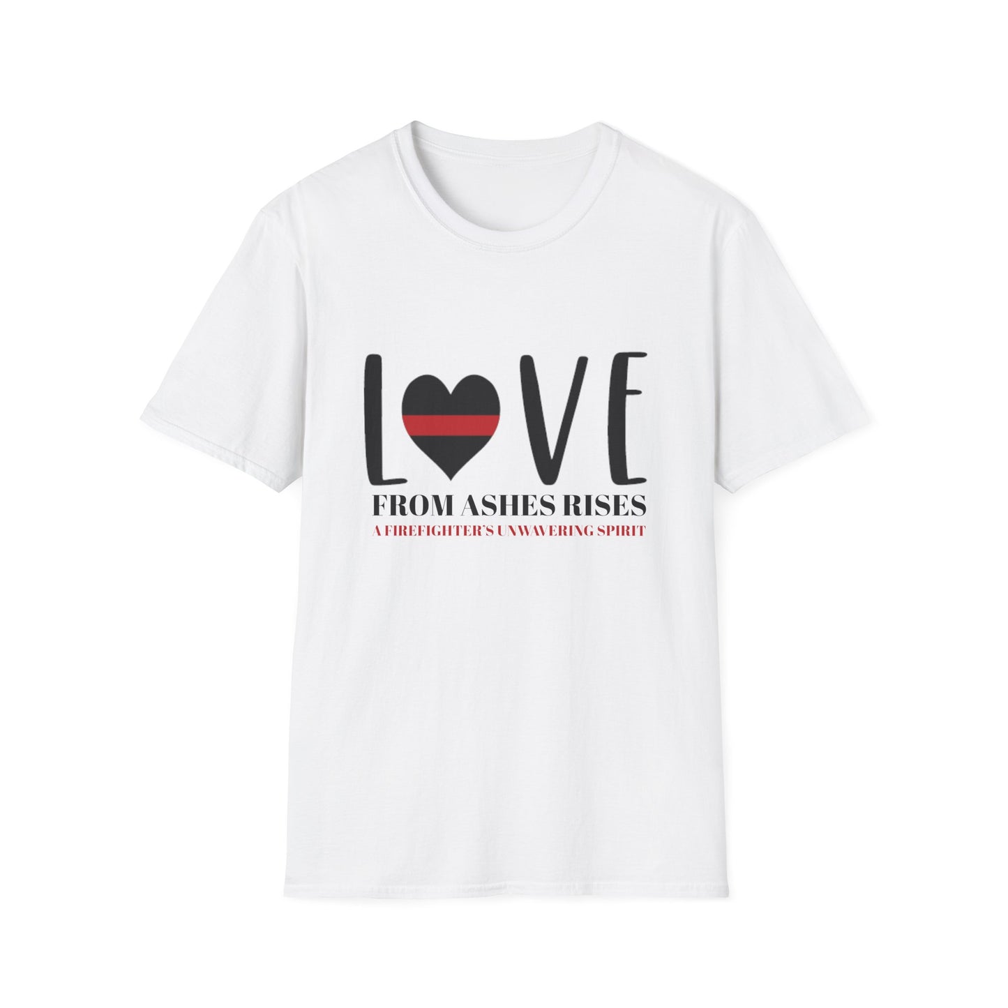 Firefighter Softstyle T-Shirt – From ashes rises a firefighter’s unwavering spirit