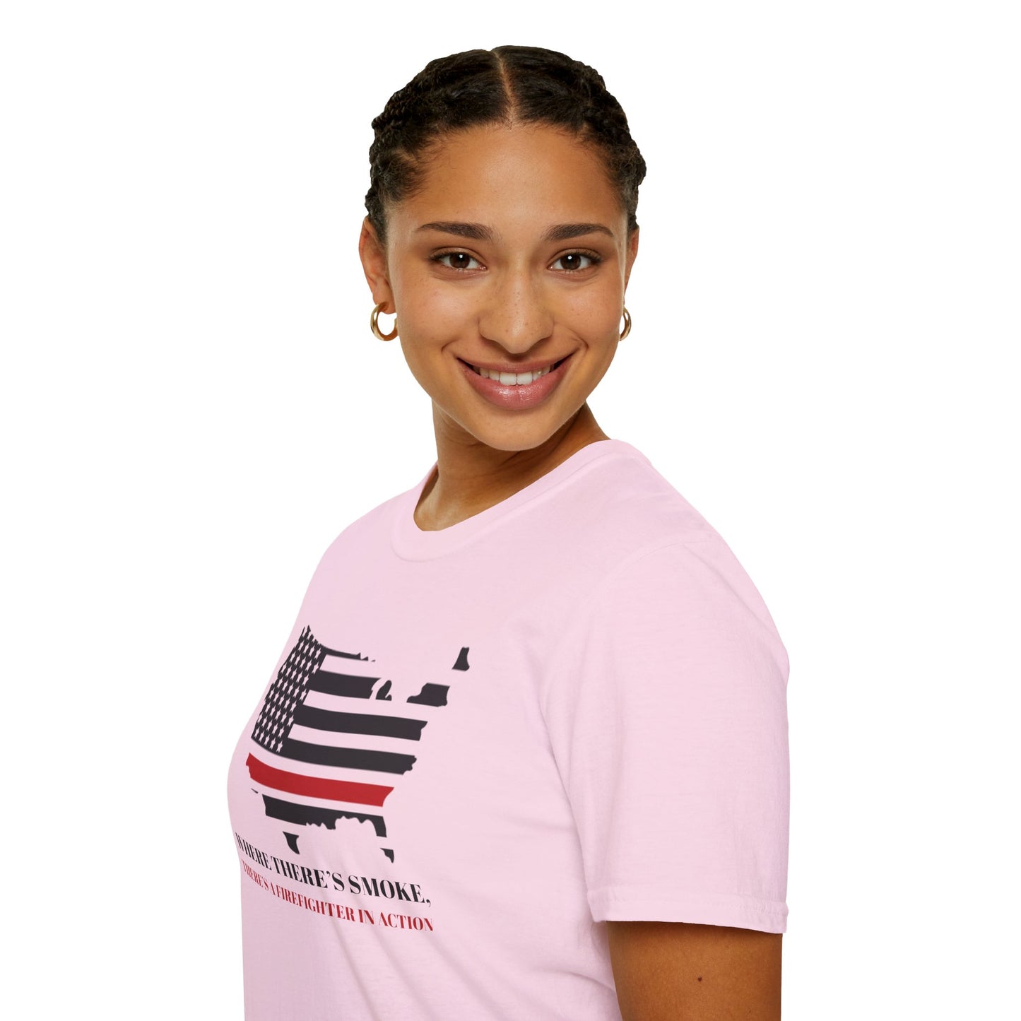 Firefighter Softstyle T-Shirt – Where there’s smoke, there’s a firefighter in action