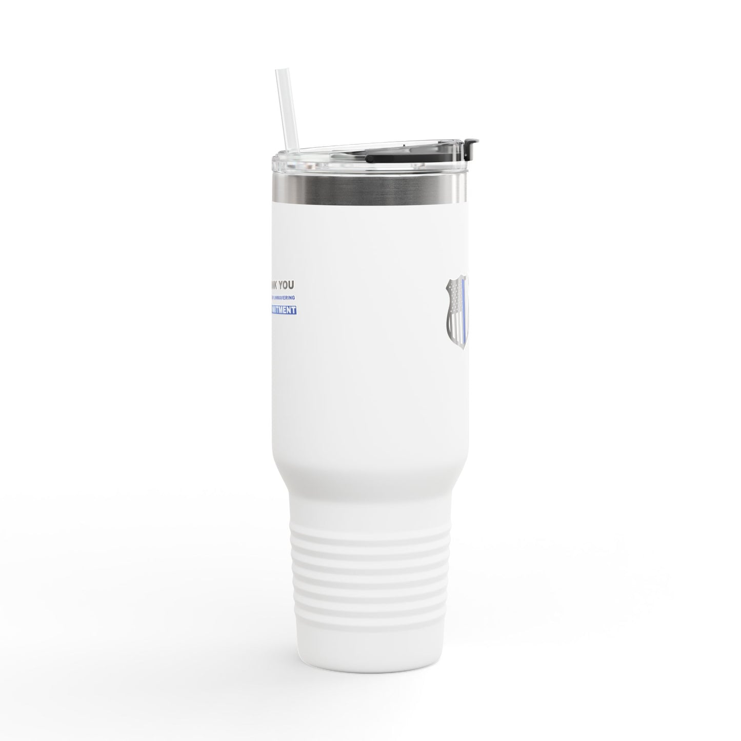 Police Insulated Travel Mug, 40oz – Thank you for your unwavering commitment