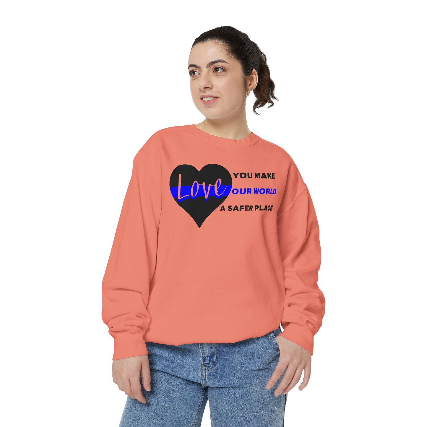 Police Unisex Garment-Dyed Sweatshirt – You make our world a safer place