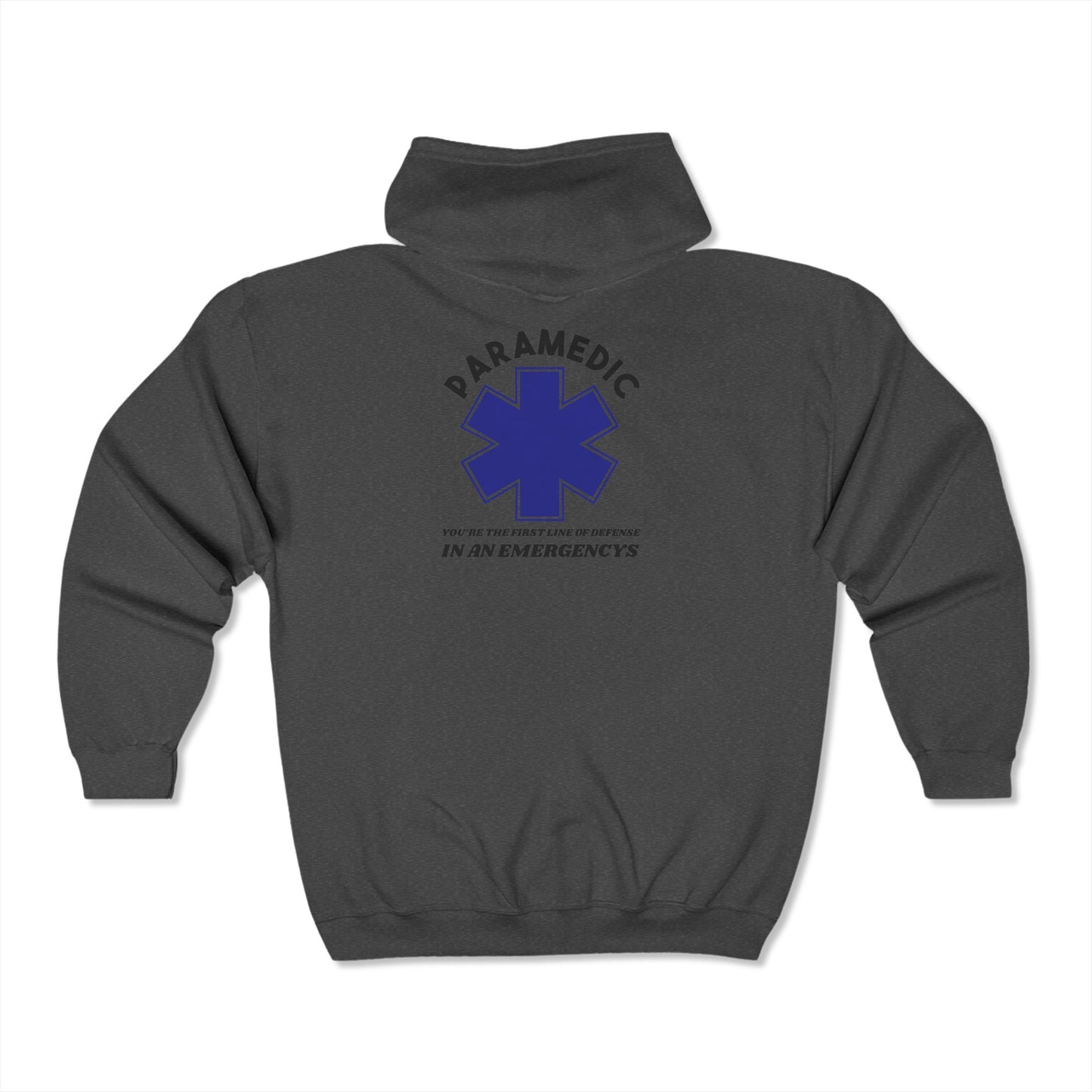 EMS Unisex Full Zip Hooded Sweatshirt – You’re the first line of defense in an emergency