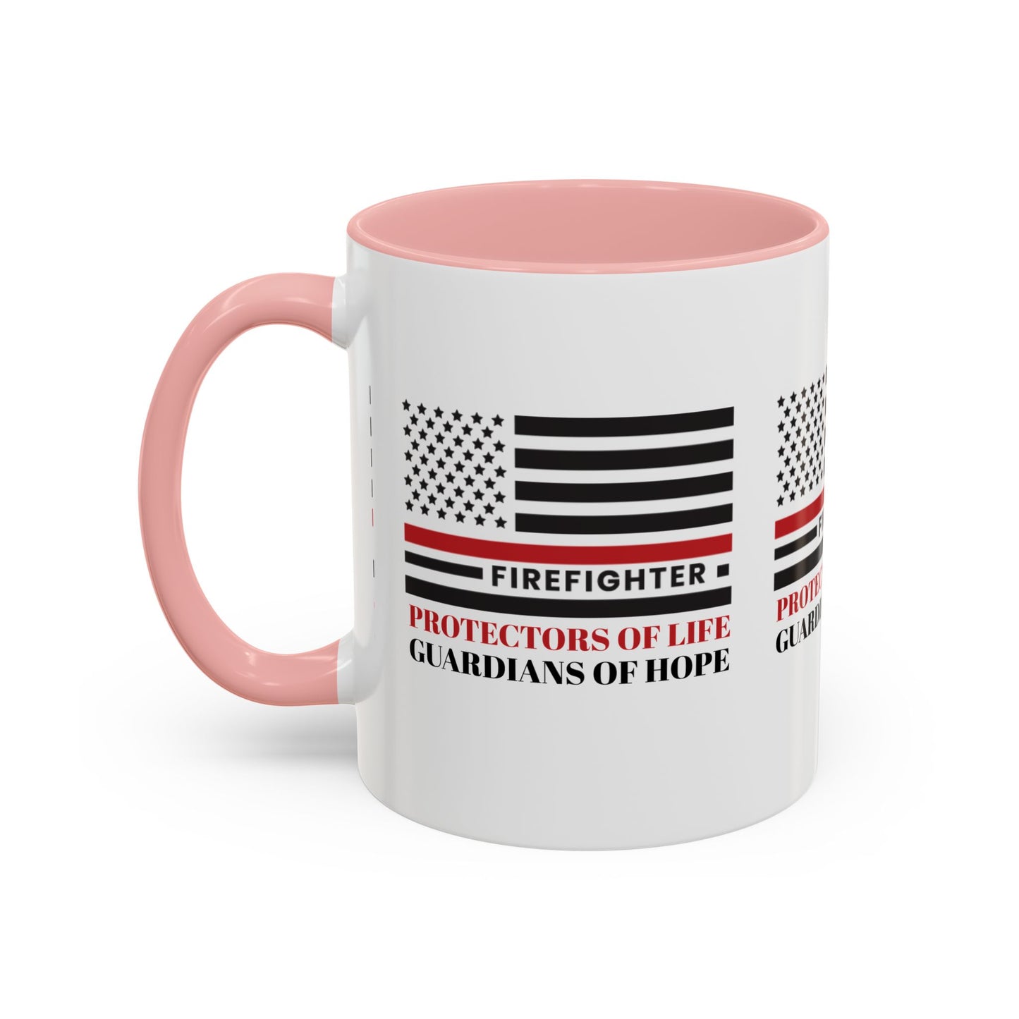 Firefighter Accent Coffee Mug – Firefighters: Protectors of life, guardians of hope