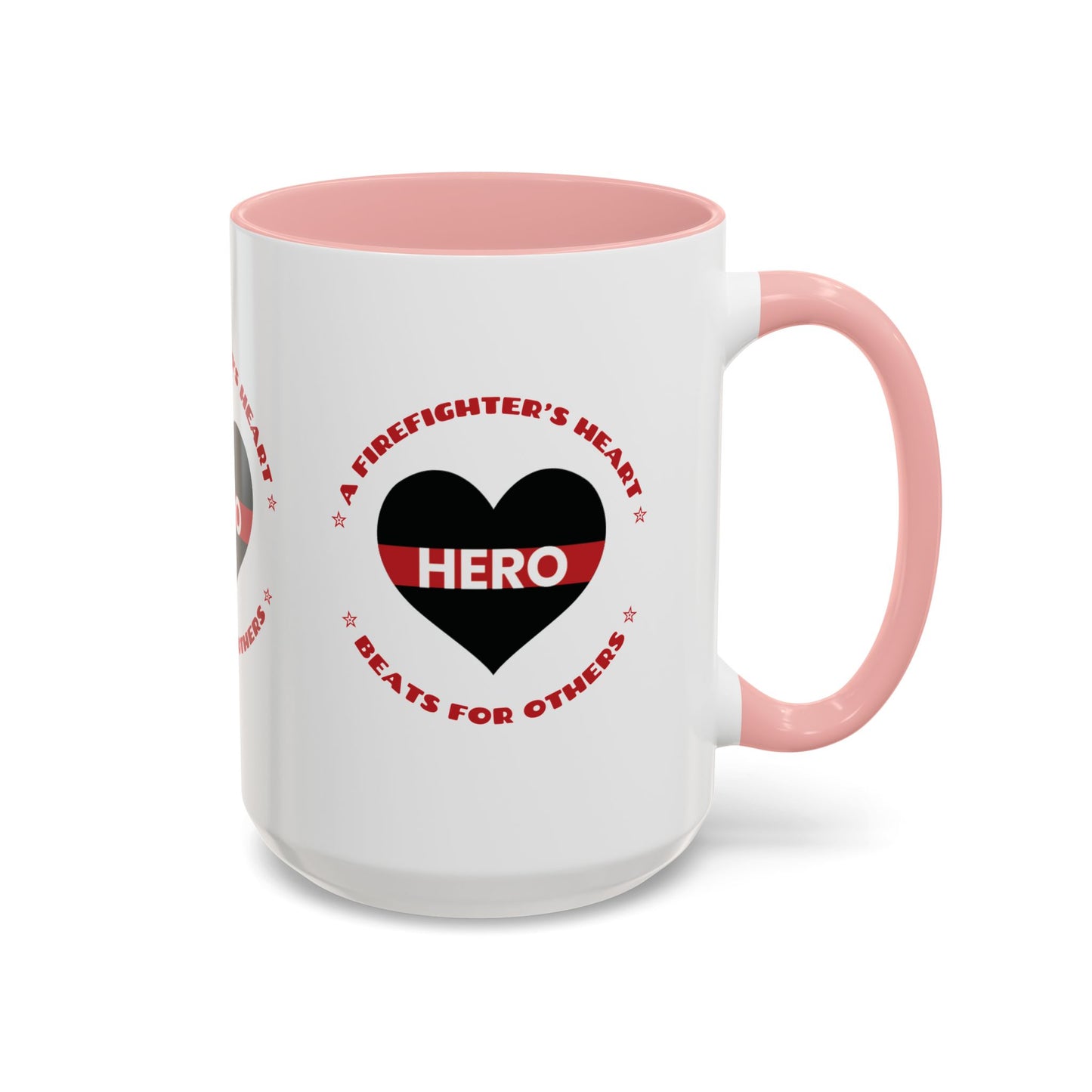 Firefighter Accent Coffee Mug – A firefighter’s heart beats for others