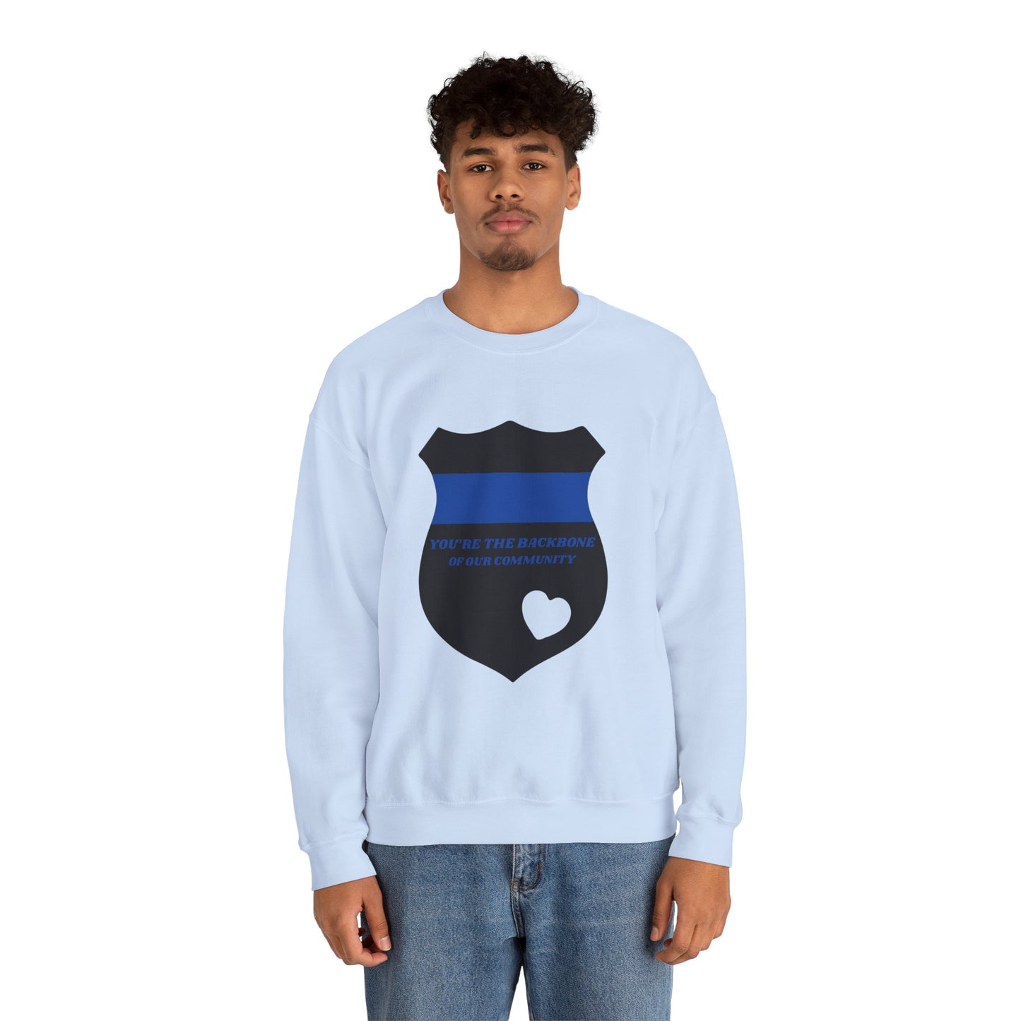 Police Unisex Heavy Blend Crewneck Sweatshirt – You’re the backbone of our community