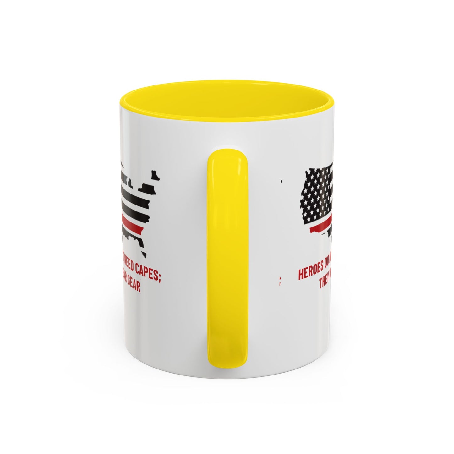 Firefighter Accent Coffee Mug – Heroes do not need capes; they wear gear