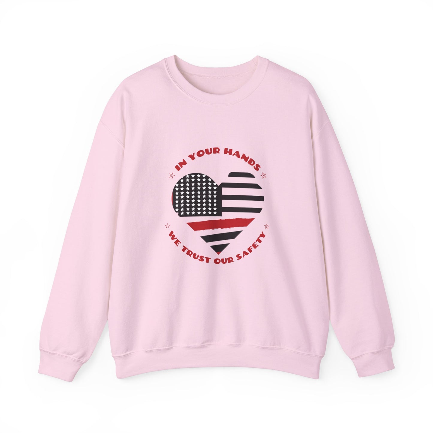 Firefighter Unisex Heavy Blend Crewneck Sweatshirt – In your hands, we trust our safety