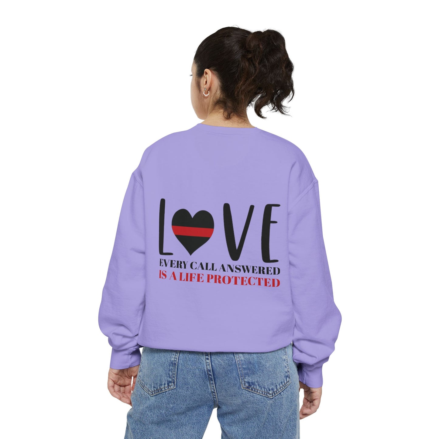 Firefighter Unisex Garment-Dyed Sweatshirt – Every call answered is a life protected