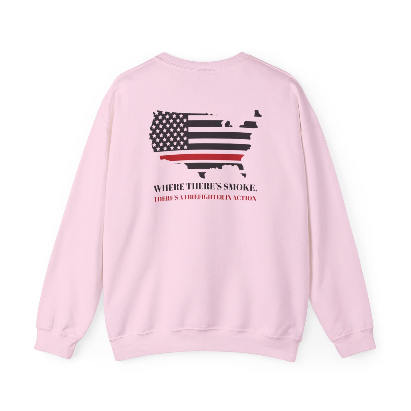 Firefighter Unisex Heavy Blend Crewneck Sweatshirt – Where there’s smoke, there’s a firefighter in action