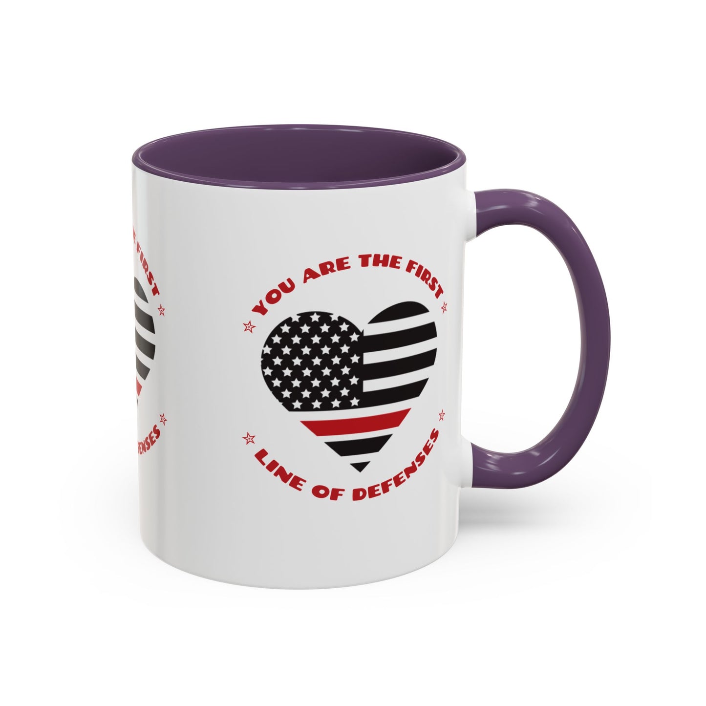 Firefighter Accent Coffee Mug – You are the first line of defenses