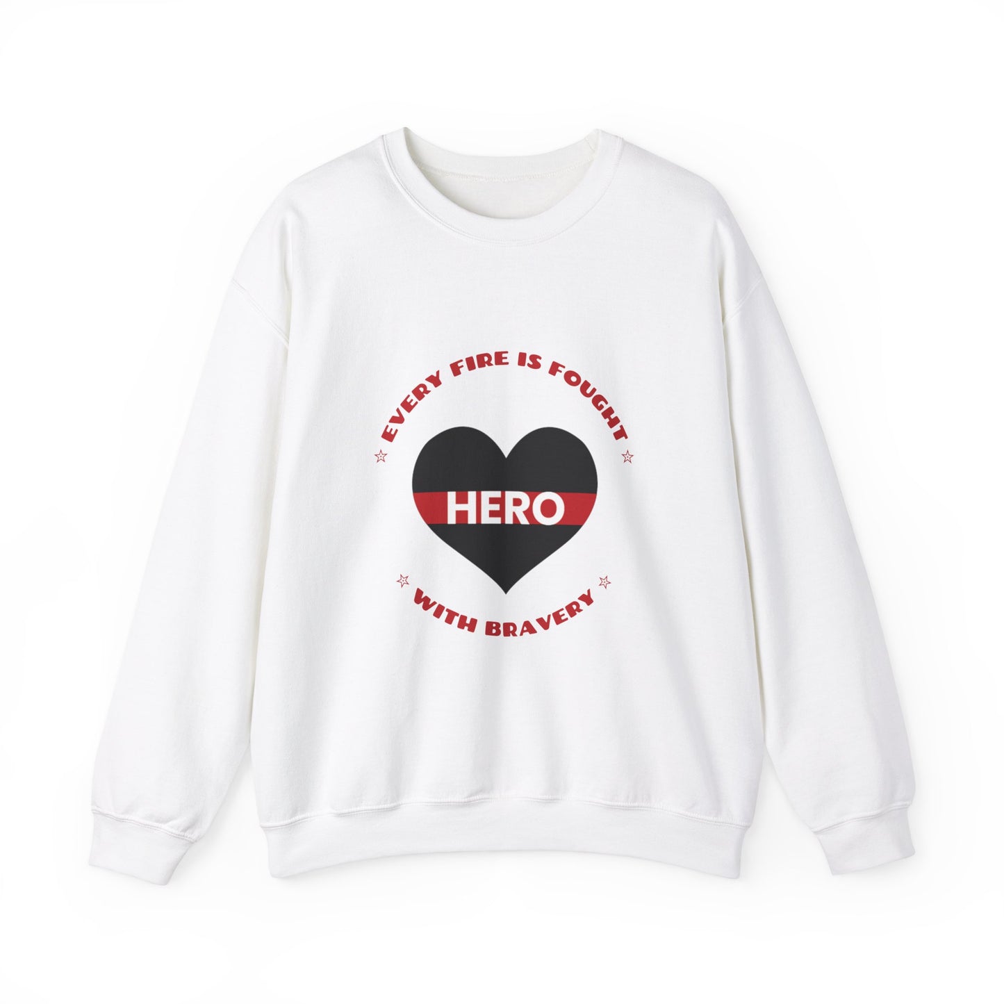 Firefighter Unisex Heavy Blend Crewneck Sweatshirt – Every fire is fought with bravery