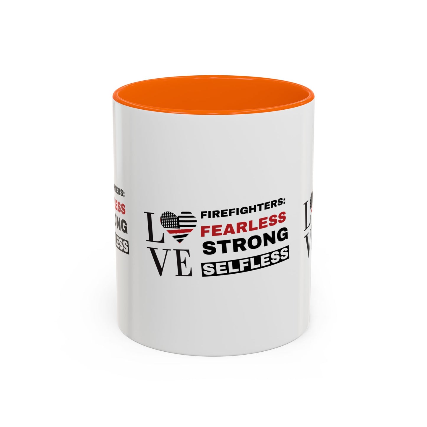 Firefighter Accent Coffee Mug – Firefighters: fearless, strong, selfless
