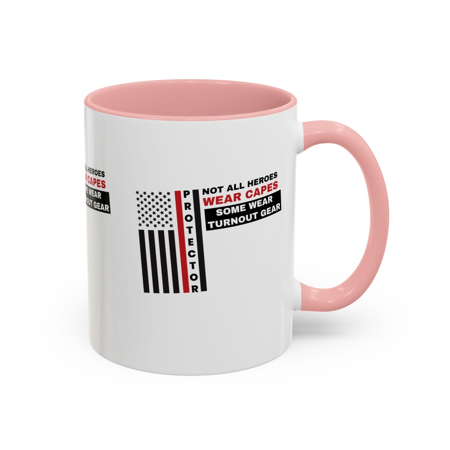 Firefighter Accent Coffee Mug – Not all heroes wear capes—some wear turnout gear