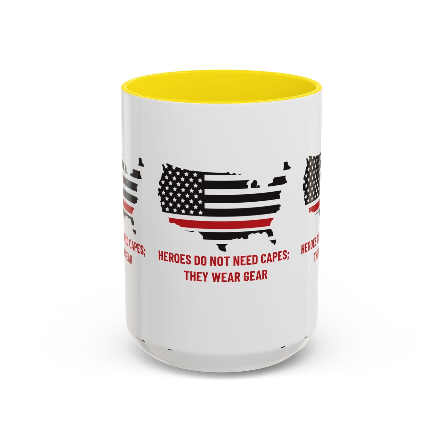 Firefighter Accent Coffee Mug – Heroes do not need capes; they wear gear