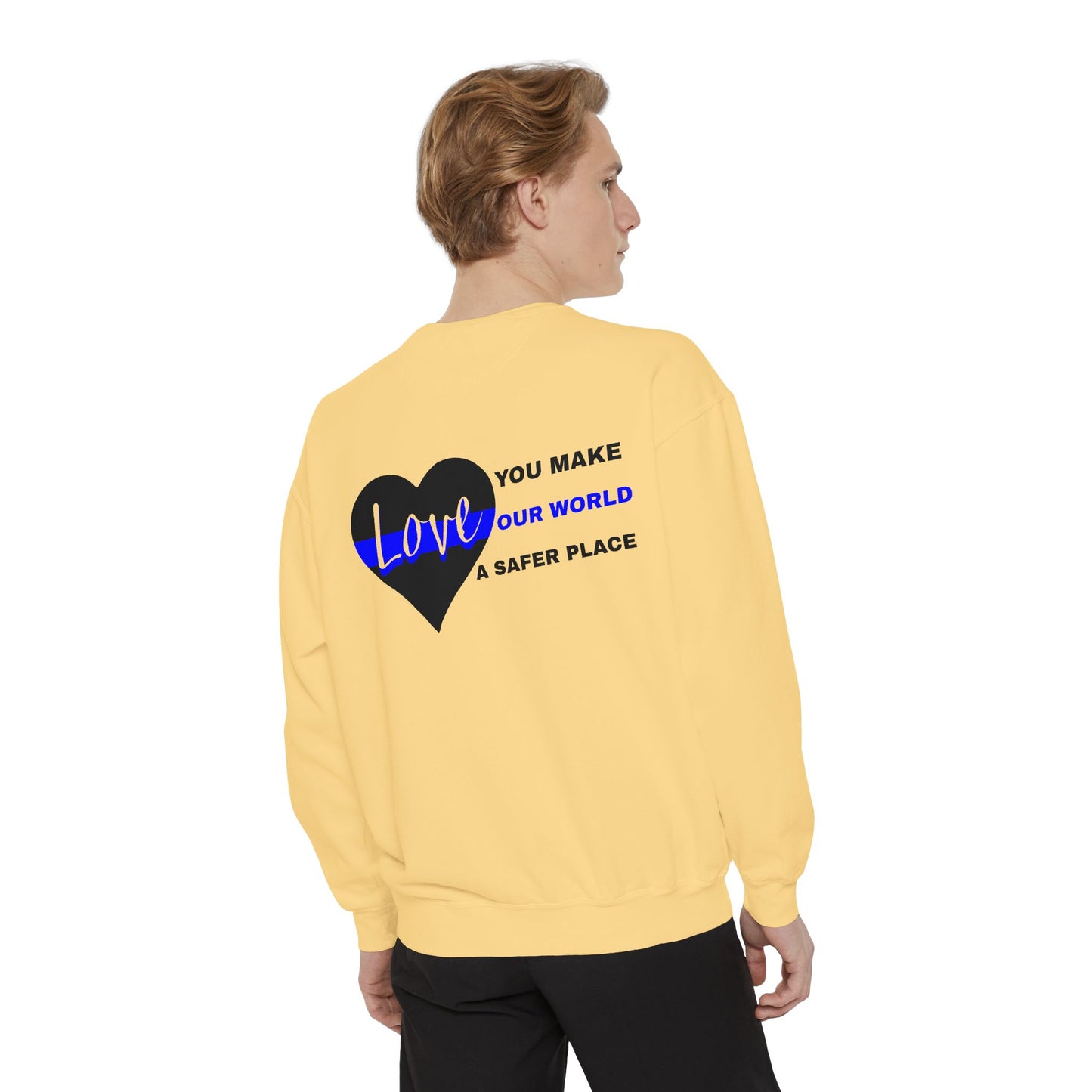 Police Unisex Garment-Dyed Sweatshirt – You make our world a safer place