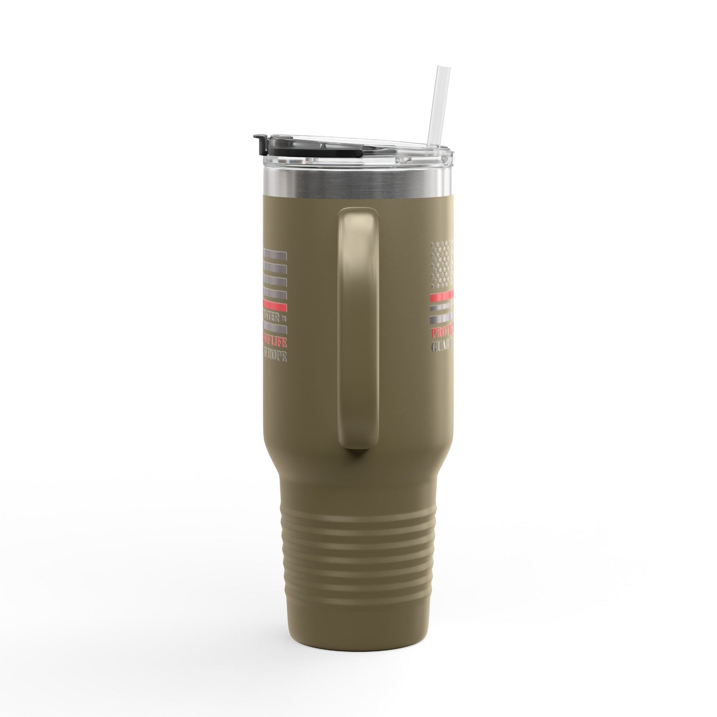 Firefighter Insulated Travel Mug, 40oz – Firefighters: Protectors of life, guardians of hope