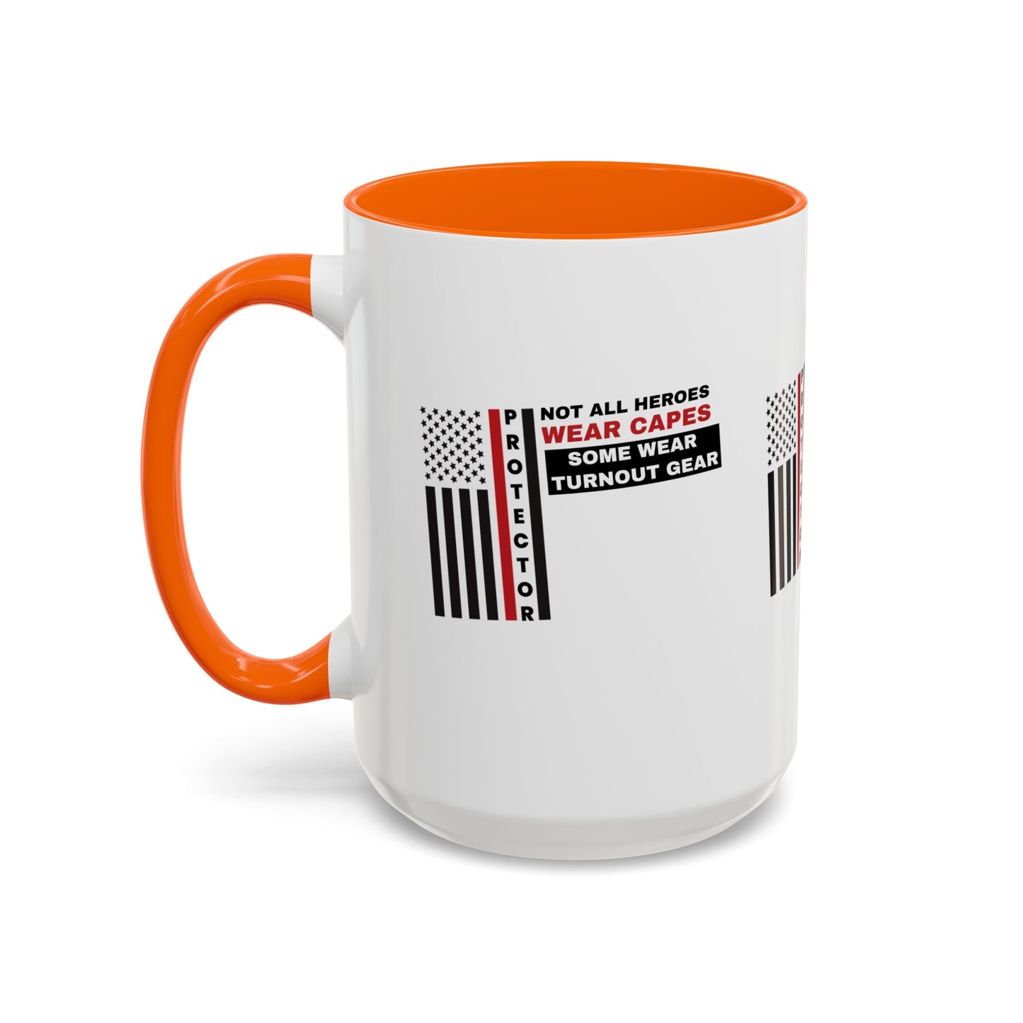 Firefighter Accent Coffee Mug – Not all heroes wear capes—some wear turnout gear