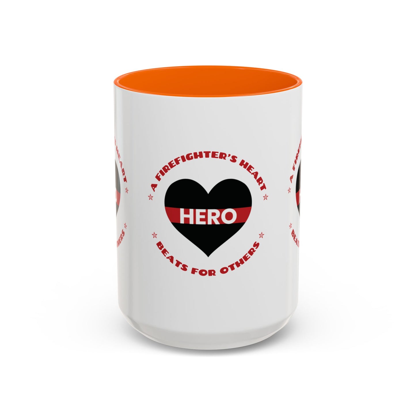 Firefighter Accent Coffee Mug – A firefighter’s heart beats for others
