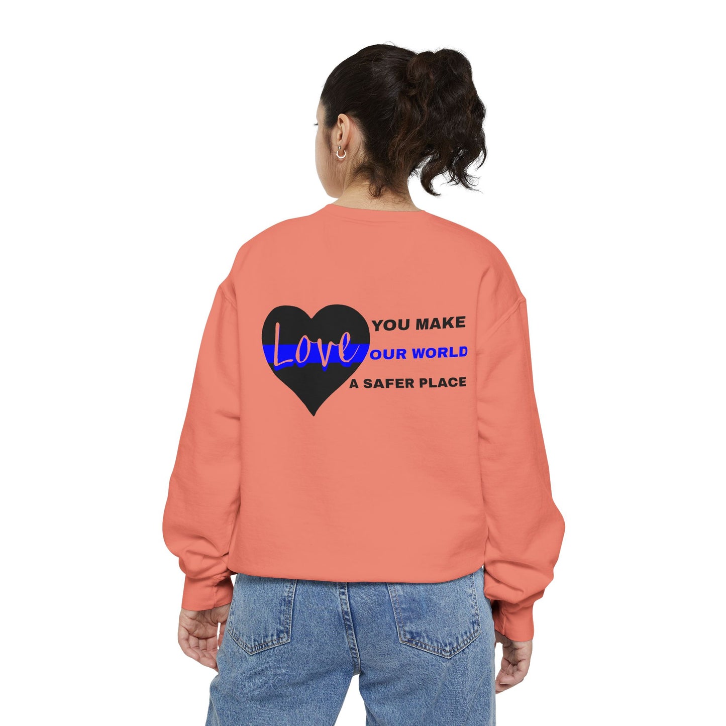 Police Unisex Garment-Dyed Sweatshirt – You make our world a safer place