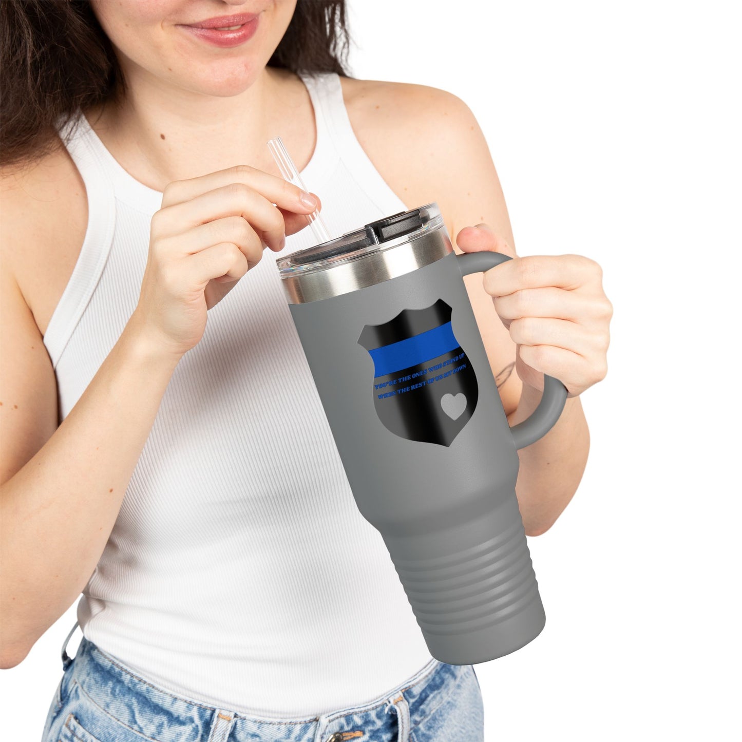 Travel Mug, 40oz Honoring the Brave: A Tribute to Police Officers