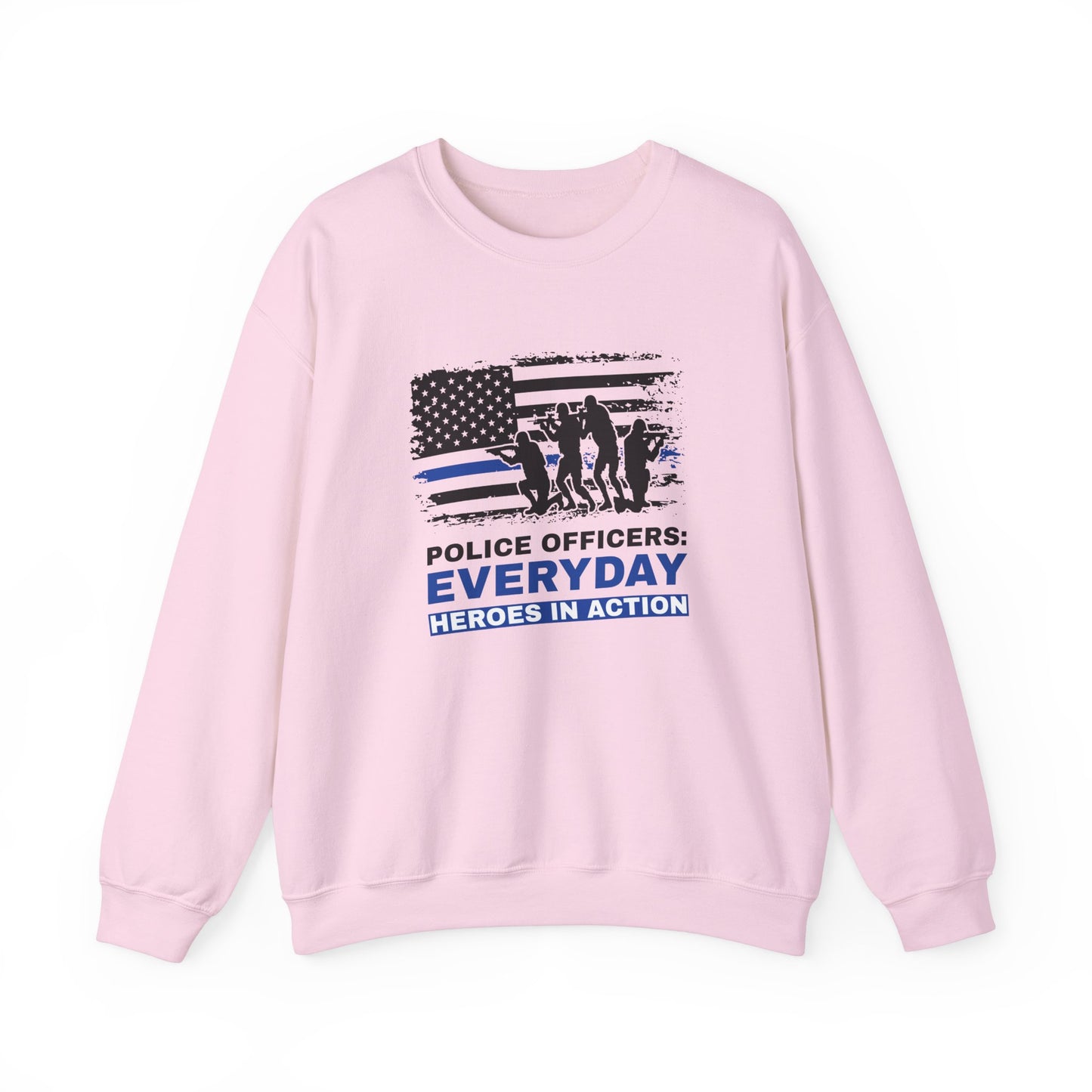 Police Unisex Heavy Blend Crewneck Sweatshirt – Police officers: everyday heroes in action