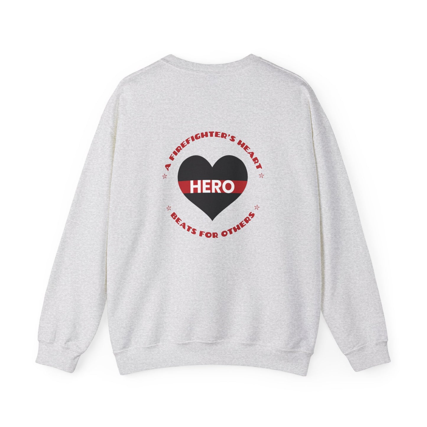 Firefighter Unisex Heavy Blend Crewneck Sweatshirt – A firefighter’s heart beats for others