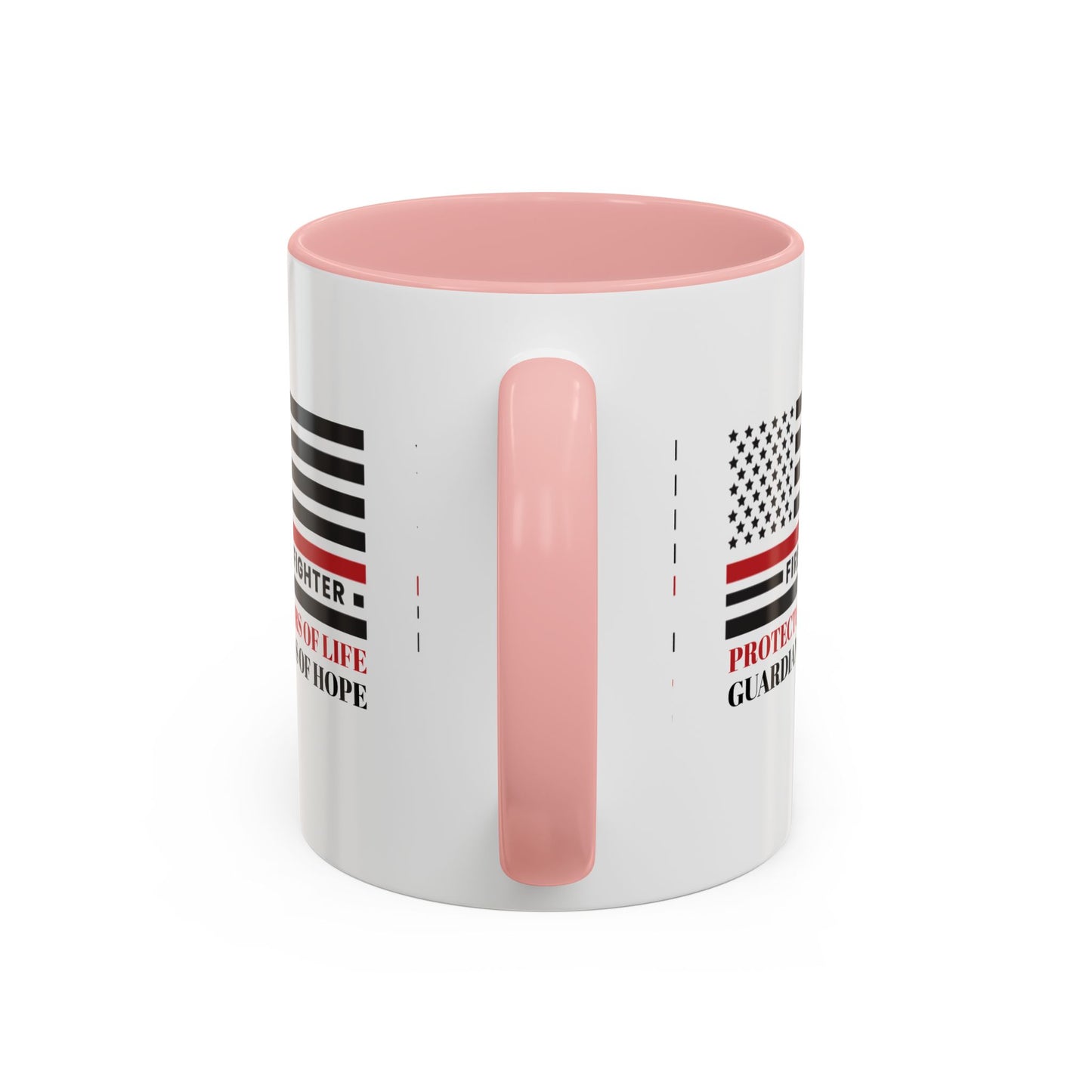 Firefighter Accent Coffee Mug – Firefighters: Protectors of life, guardians of hope
