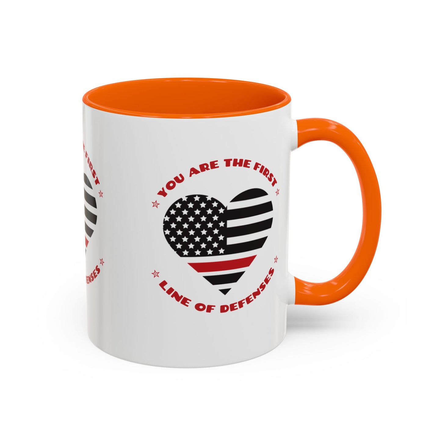Firefighter Accent Coffee Mug – You are the first line of defenses