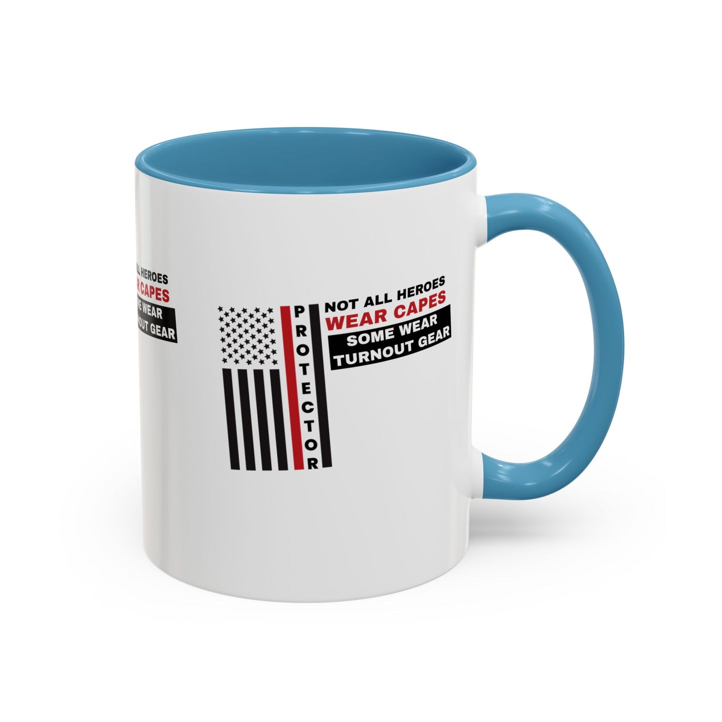 Firefighter Accent Coffee Mug – Not all heroes wear capes—some wear turnout gear