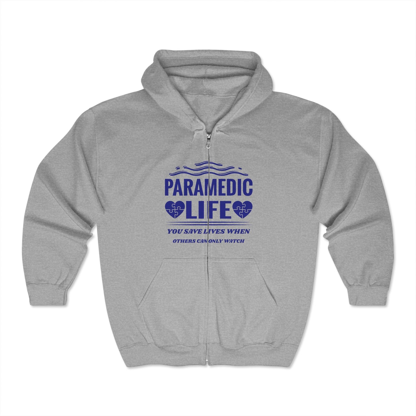 EMS Unisex Full Zip Hooded Sweatshirt – You save lives when others can only watch