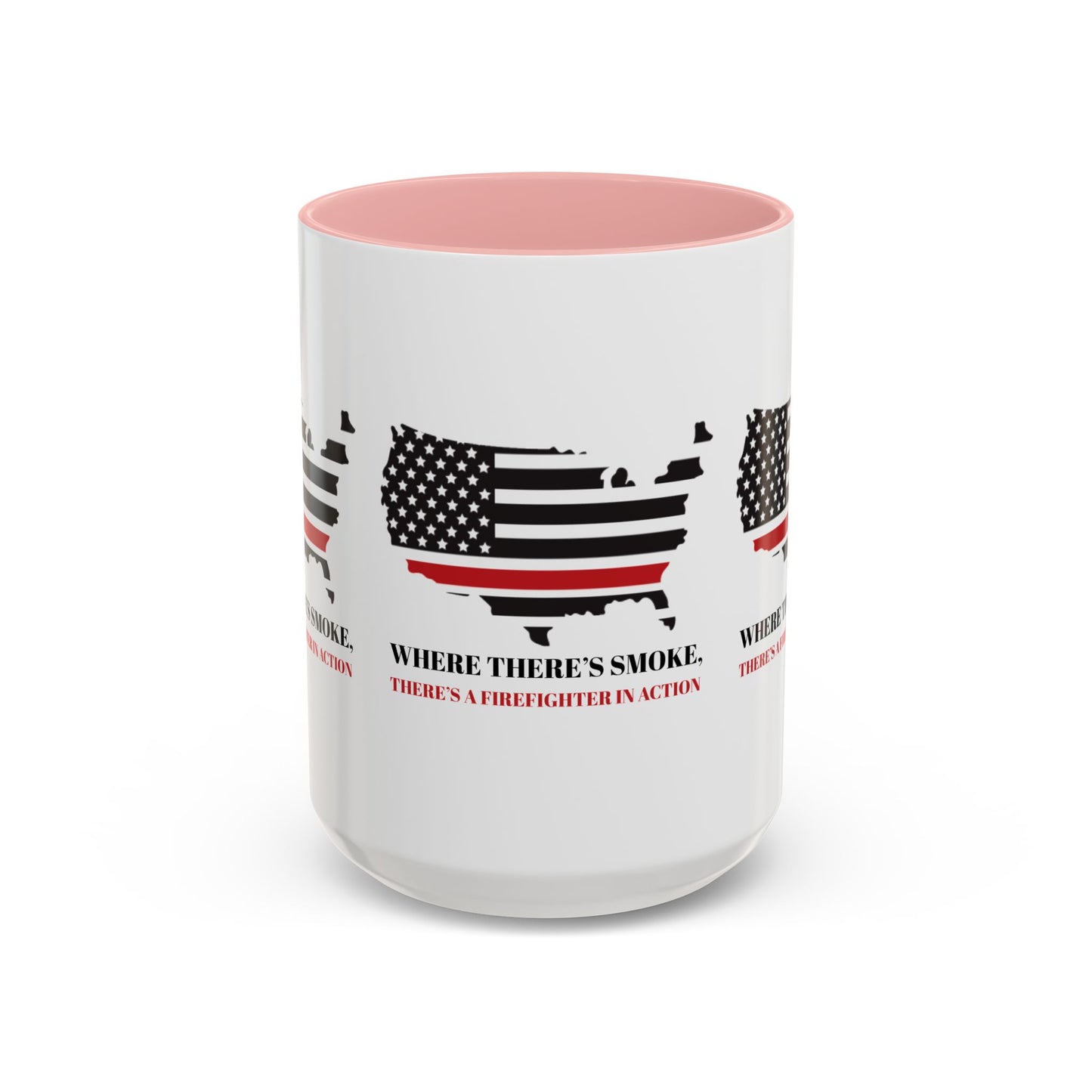 Firefighter Accent Coffee Mug – Where there’s smoke, there’s a firefighter in action