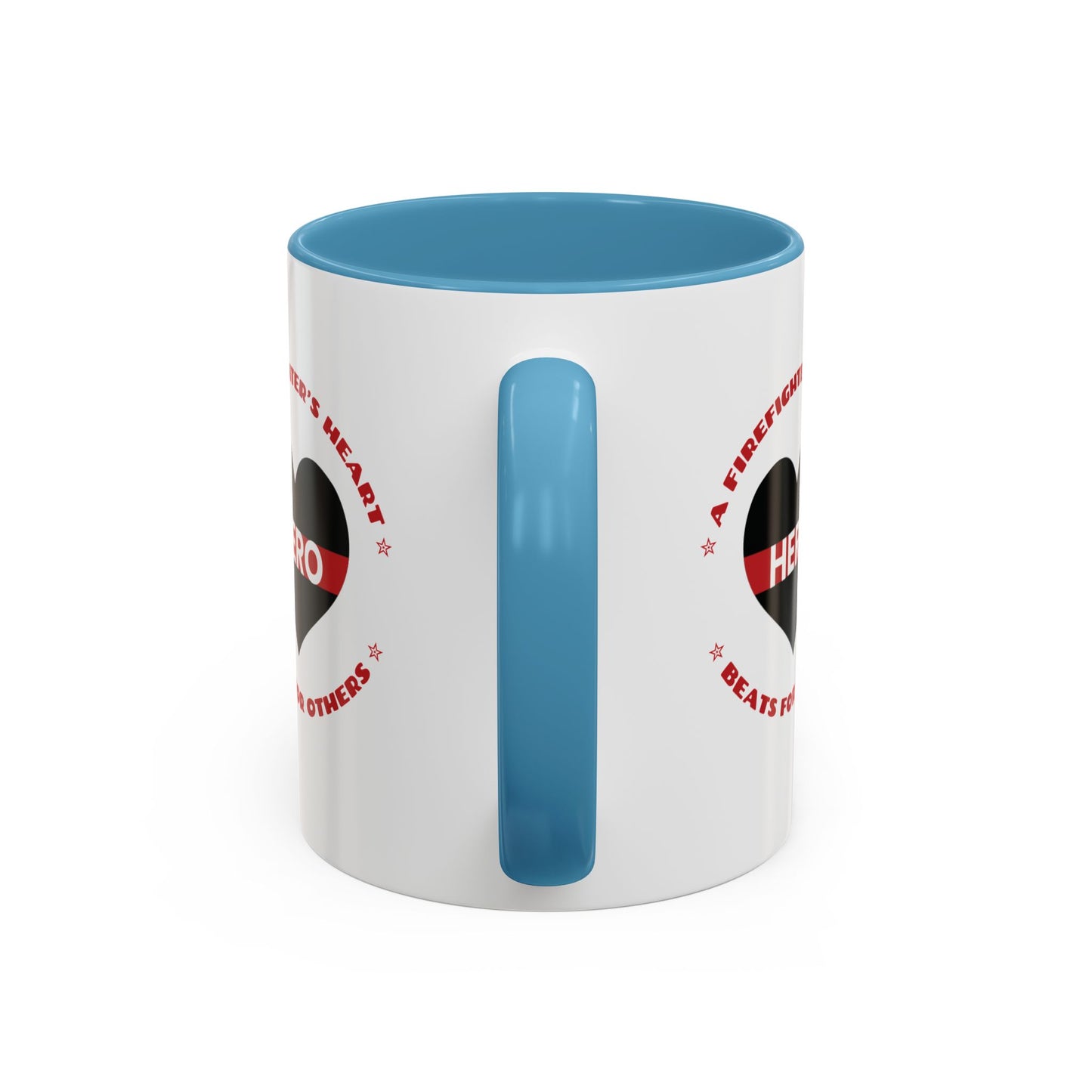 Firefighter Accent Coffee Mug – A firefighter’s heart beats for others