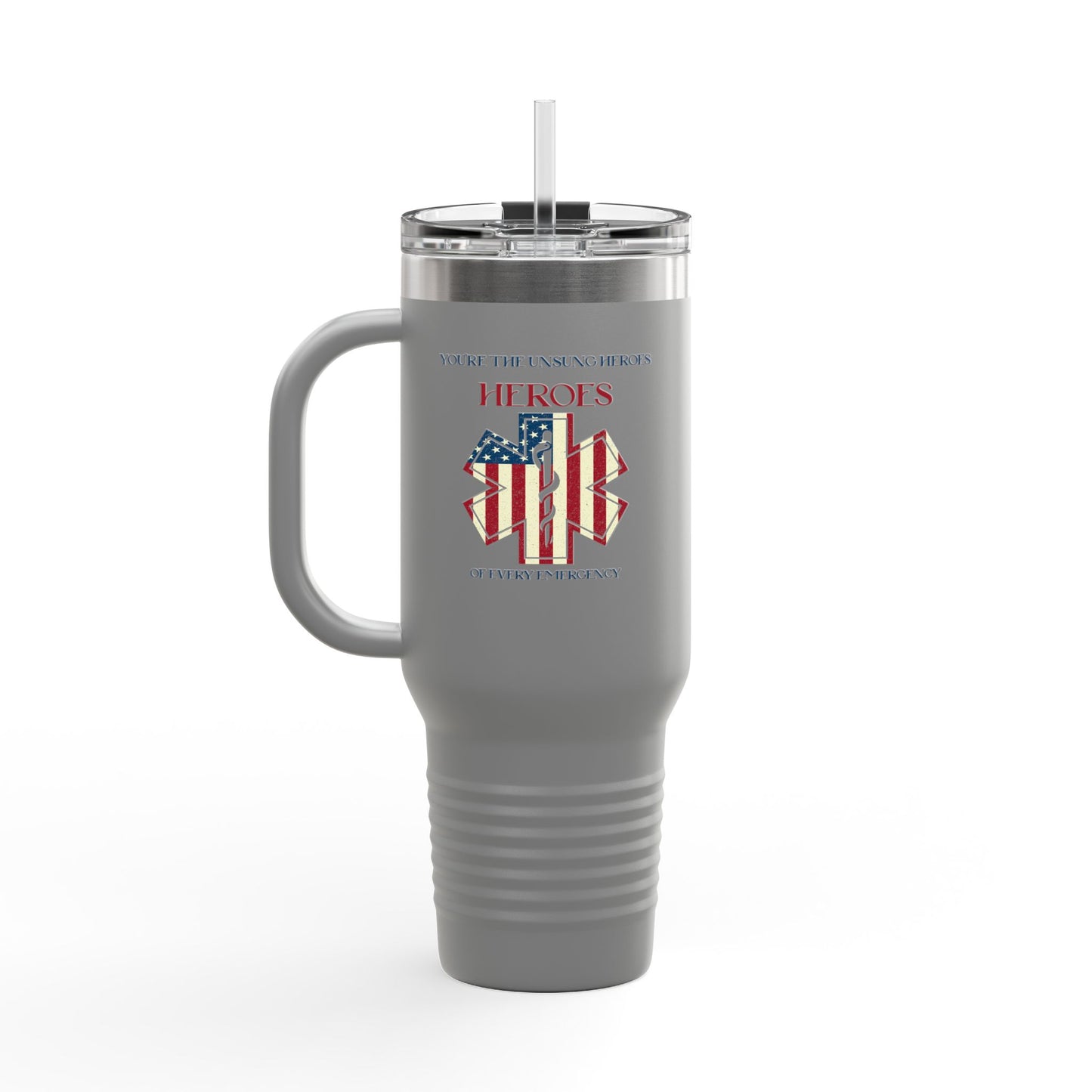 EMS Insulated Travel Mug, 40oz - You’re the unsung heroes of every emergency