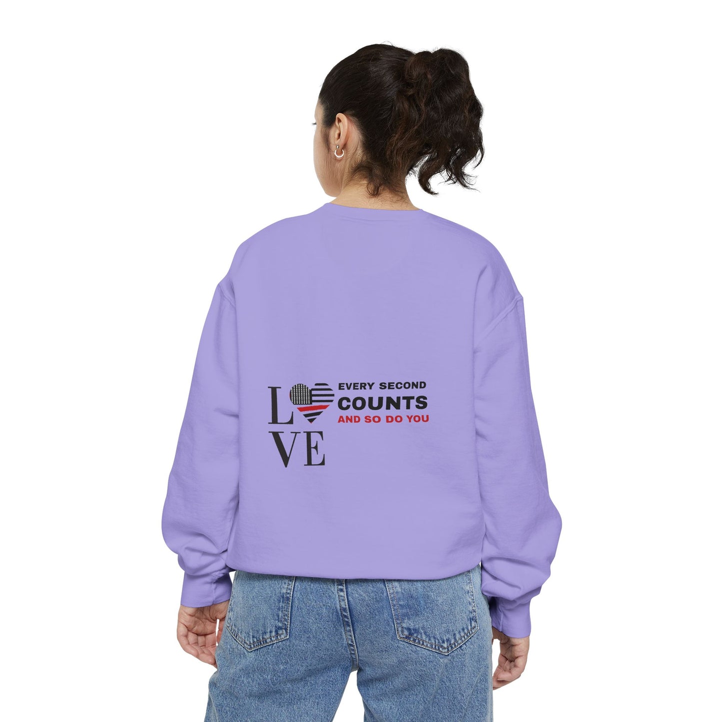 Firefighter Unisex Garment-Dyed Sweatshirt – Every second counts, and so do you