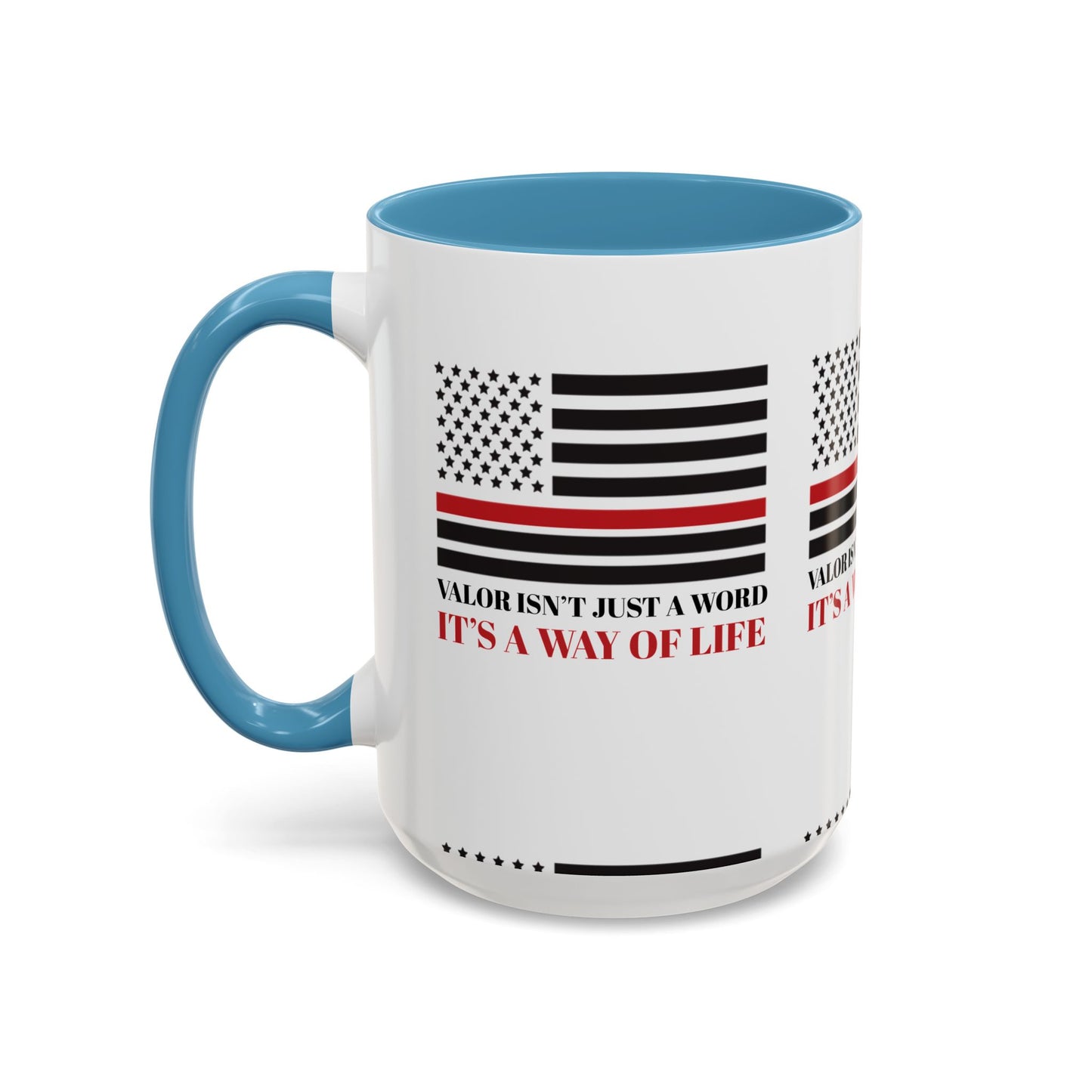 Firefighter Accent Coffee Mug – Valor isn’t just a word—it’s a way of life