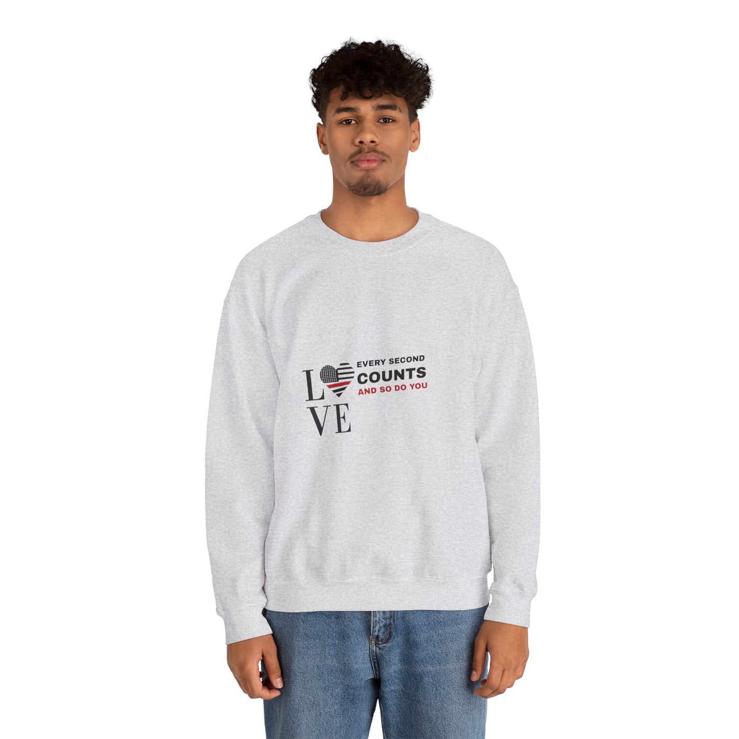 Firefighter Unisex Heavy Blend Crewneck Sweatshirt – Every second counts, and so do you