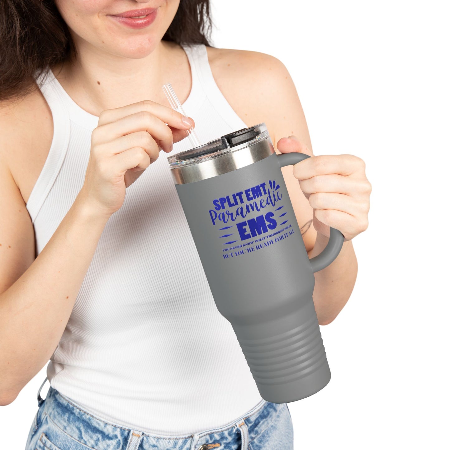 EMS Insulated Travel Mug, 40oz - You never know what tomorrow holds, but you’re ready for it all