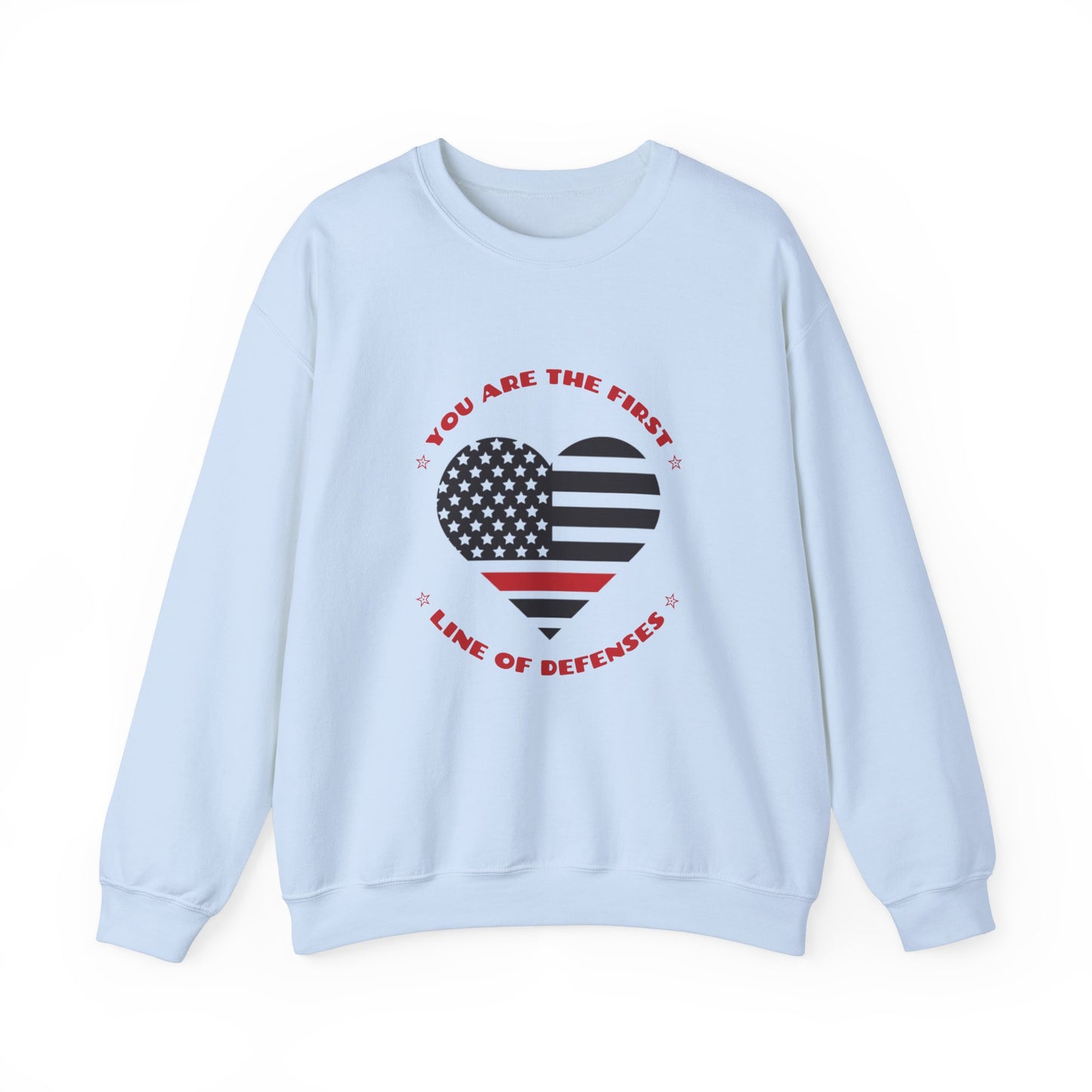 Firefighter Unisex Heavy Blend Crewneck Sweatshirt – You are the first line of defenses