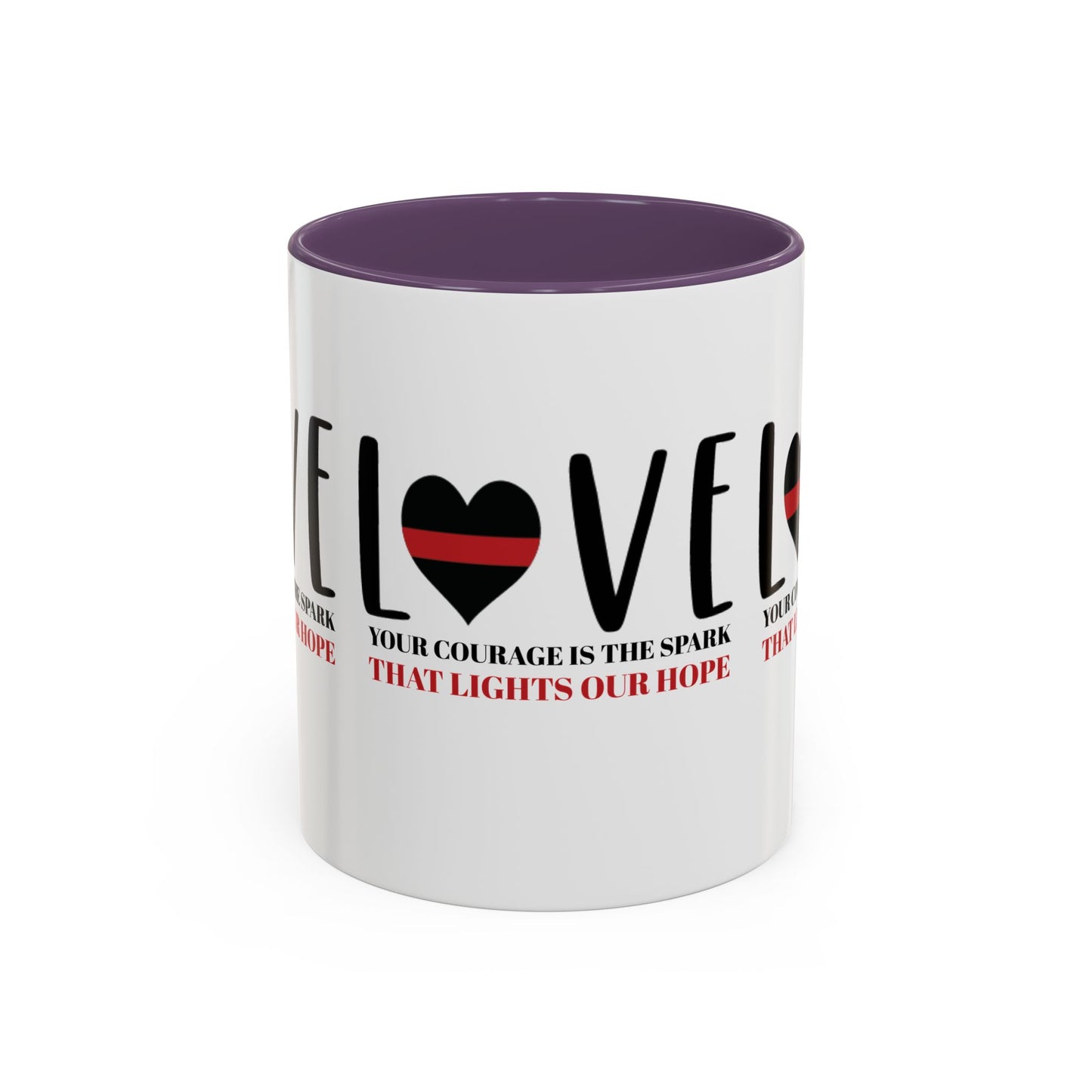 Firefighter Accent Coffee Mug – Your courage is the spark that lights our hope