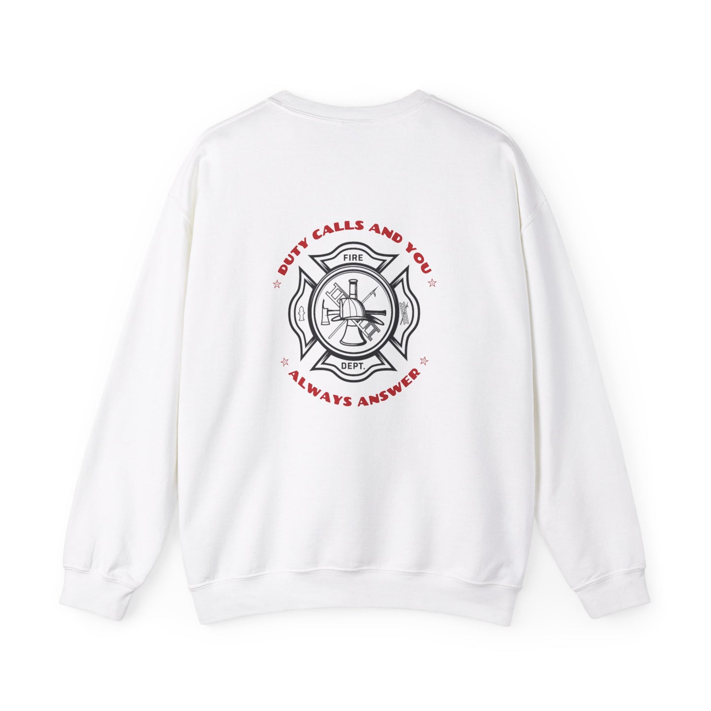 Firefighter Unisex Heavy Blend Crewneck Sweatshirt – Duty calls, and you always answer