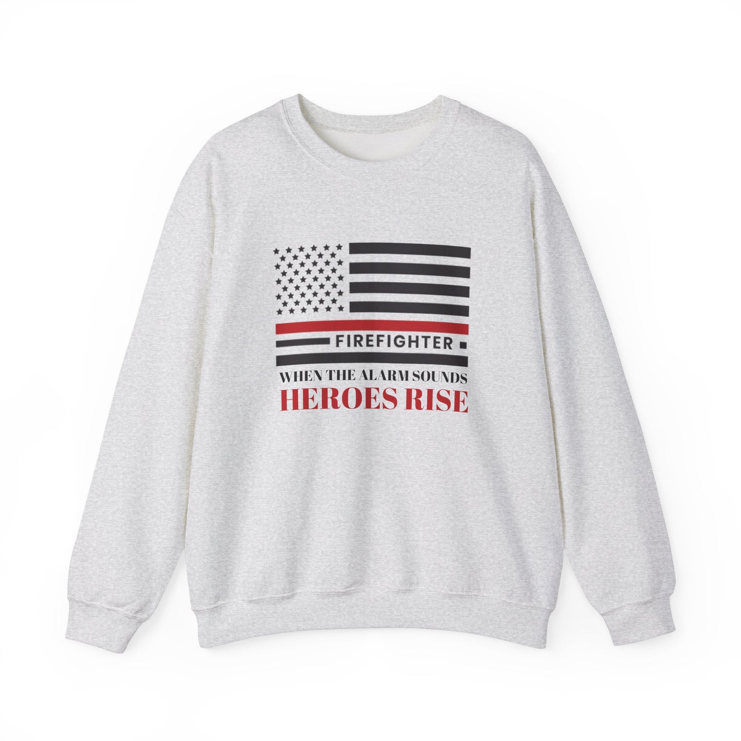 Firefighter Unisex Heavy Blend Crewneck Sweatshirt – When the alarm sounds, heroes rise
