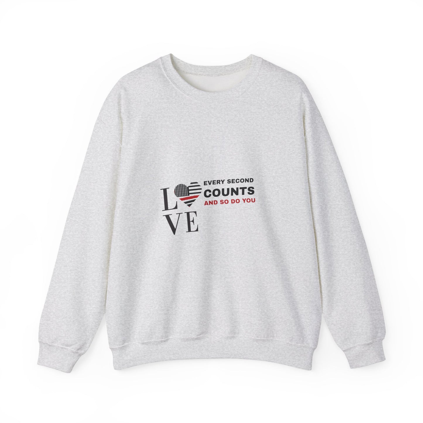 Firefighter Unisex Heavy Blend Crewneck Sweatshirt – Every second counts, and so do you